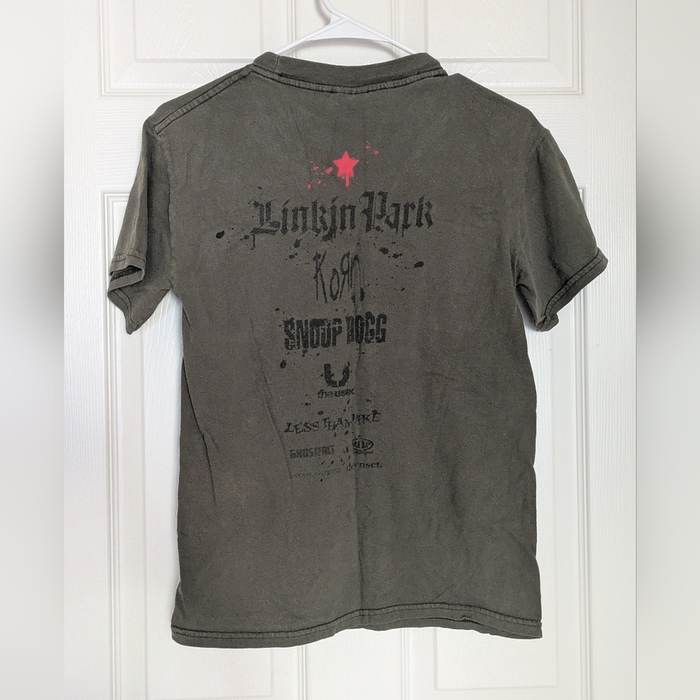 Linkin Park Korn Snoop Dogg Projekt Revolution Tour Concert T-Shirt Green Small - Picture 2 of 4